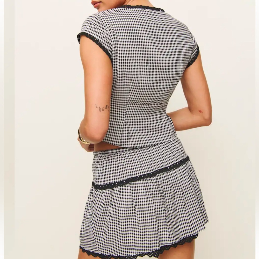 🖤Reformation Valetta Two Piece Remy Check NWOT - Picture 3 of 5